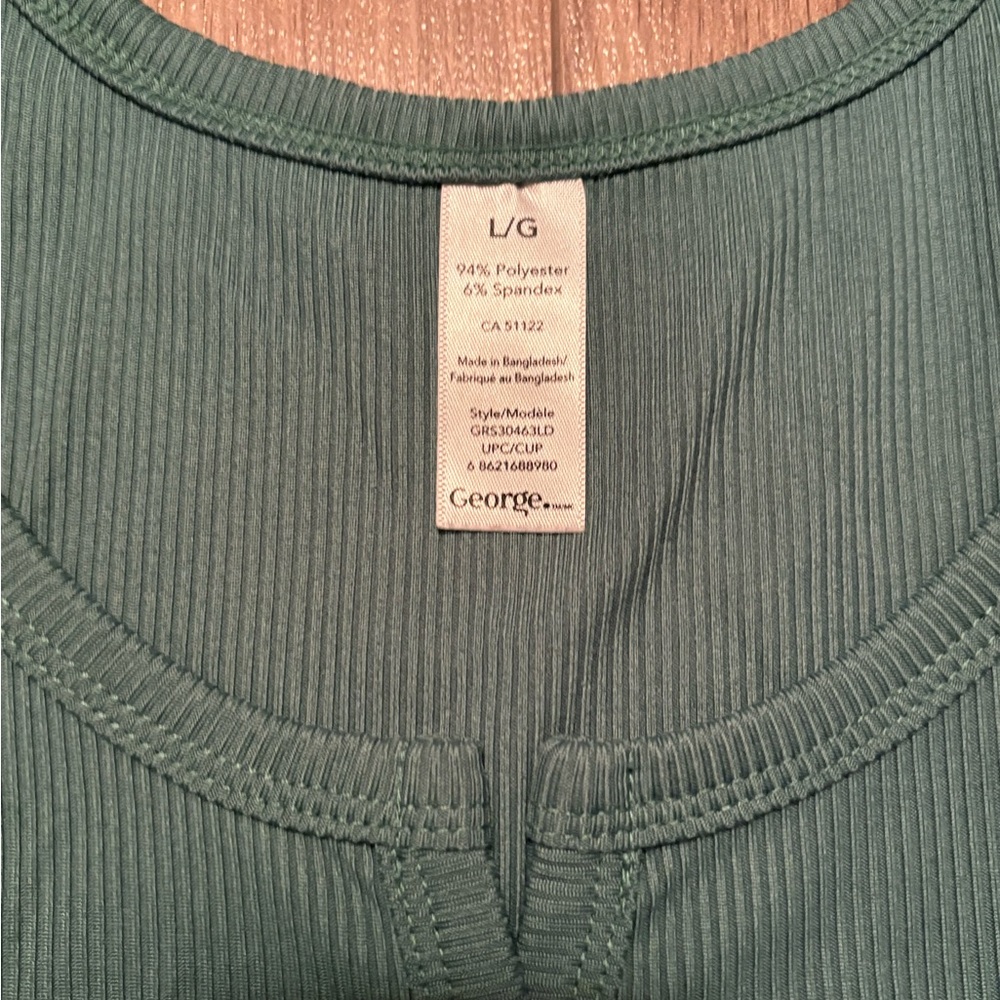 George Ribbed Teal Top - Picture 3 of 3